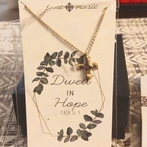 Jane Marie Cross necklace gold plated